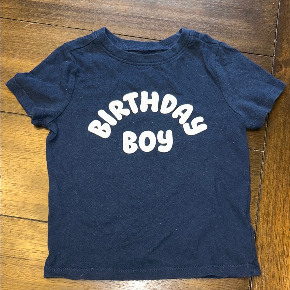 Old Navy Navy Blue 'Birthday Boy' Tee